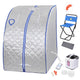 TheLAShop Portable Sauna Tent Steam SPA w/ Chair Remote Silver 2L