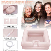 TheLAShop Shampoo Bowl Inflatable Hair Wash Sink with Water Bag 2-Pack