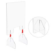 TheLAShop 24" Sneeze Guards for Desk Acrylic Dividers 6mm Thick 4ct/Pack