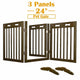 TheLAShop 3-Panel 60x24 Folding Gate-n-Crate Convertible Pet Gate Barrier