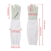 TheLAShop XL Beekeeping Goatskin Protective Gloves Pair Long Sleeves