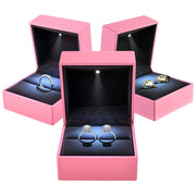 TheLAShop Double-Ring Box with Light for Engagement Wedding Birthday