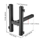 TheLAShop 2" Receiver Hitch Dual Flag Pole Holder for 1" to 2" Poles
