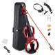 TheLAShop 4/4 Full Size Maple Silent Electric Violin Headphone Set w/ Case