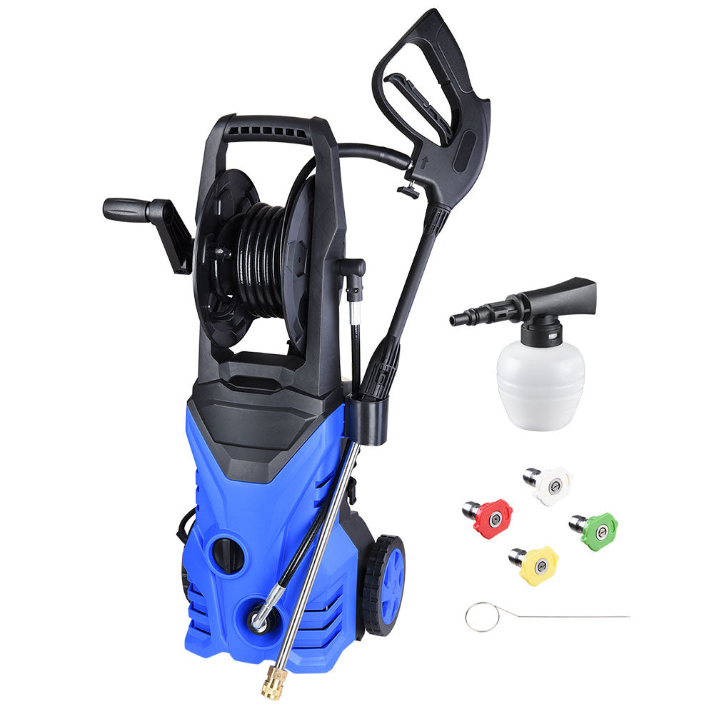 TheLAShop Electric Power Washer w/ Hose Reel 2030PSI 4 Nozzles Soap Bo –