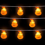 TheLAShop Halloween Fairy Light Orange Pumpkin with Hat 10ft
