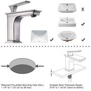 Aquaterior Bathroom Faucet Single Handle for Sinks, 6.7"H
