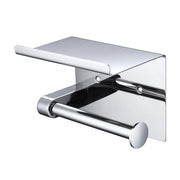 TheLAShop Toilet Roll Holder with Shelf Wall Mounted Stainless Steel
