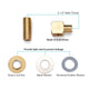 TheLAShop Kitchen Faucet Install Kit G1/2" Elbows Supply Nipples Nuts & Washers