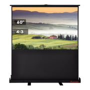 TheLAShop Floor Stand Pull Up Portable Projector Screen 60" 4:3