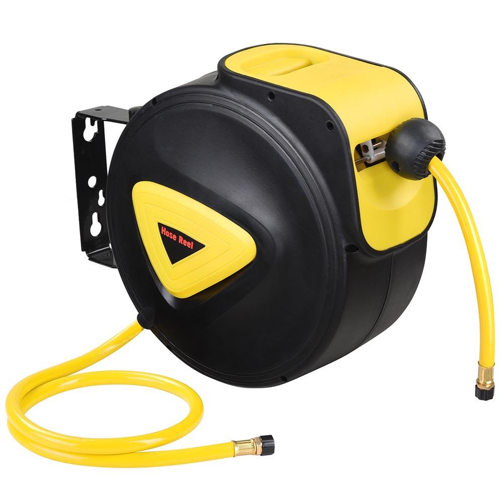 33Ft Retractable Air Hose Reel 5/16 Auto Rewind Wall Mount Air