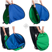 TheLAShop Chromakey Blue Green Screen Collapsible Backdrop 5x6.5ft Image