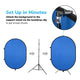 TheLAShop Chromakey Collapsible Blue Green Screen with Stand 5x7ft Image