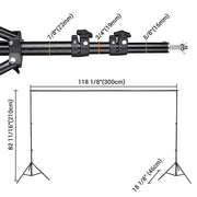 TheLAShop 7x10 ft Backdrop Stand for Party Decorations Portable Support