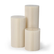 TheLAShop 3Pcs White Paper Cylinder Pedestals (16",24",32") Image
