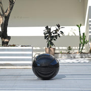 TheLAShop Inflatable Mirror Ball 20"-60" (Iridescent, Gold, Silver, Black Option), 20in Black Image