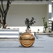 TheLAShop Inflatable Mirror Ball 20"-60" (Iridescent, Gold, Silver, Black Option), 20in Gold Image