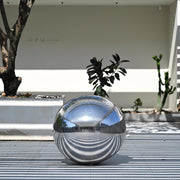 TheLAShop Inflatable Mirror Ball 20"-60" (Iridescent, Gold, Silver, Black Option), 32in Silver Image