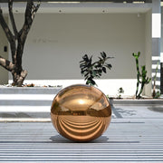 TheLAShop Inflatable Mirror Ball 20"-60" (Iridescent, Gold, Silver, Black Option), 32in Gold Image