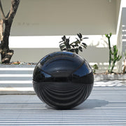 TheLAShop Inflatable Mirror Ball 20"-60" (Iridescent, Gold, Silver, Black Option), 40in Black Image