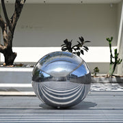 TheLAShop Inflatable Mirror Ball 20"-60" (Iridescent, Gold, Silver, Black Option), 40in Silver Image