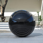 TheLAShop Inflatable Mirror Ball 20"-60" (Iridescent, Gold, Silver, Black Option), 48in Black Image