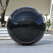 TheLAShop Inflatable Mirror Ball 20"-60" (Iridescent, Gold, Silver, Black Option), 60in Black Image