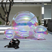 TheLAShop Iridescent Inflatable Mirror Ball for Pool Party & Yacht Boat, 3 Balls+Pump Image