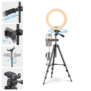 TheLAShop 10in Ring Light with Tripod Stand Kit for Video Photo Image