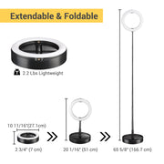 TheLAShop 10" Dimmable Ring Light Collapsible Stand for Travel Image