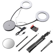 TheLAShop 7" Selfie Ring Light with Stand Mirror Remote RGB & Dimmable Image