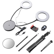 TheLAShop 7" Selfie Ring Light with Stand Mirror Remote Dimmable Image