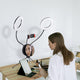 TheLAShop 7" Selfie Ring Light with Stand Mirror Remote Dimmable Image