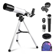 TheLAShop 50mm Astro Refractor Telescope Eyepieces Tabletop for Beginner Image