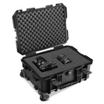 TheLAShop Waterproof Rolling DSLR Camera Case Backpack with Foam Image