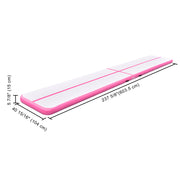 TheLAShop 20 ft Air Gymnastics Mat Track with Pump 6" Thick, Pink Image