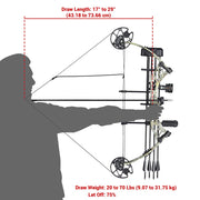 TheLAShop Left Handed Compound Bow for Beginners Adults Arrows(12) Image