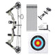 TheLAShop Archery Compound Bow Set w/ 12 Carbon Arrows