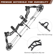 TheLAShop Adults Compound Bow and Arrows(12) Archery Set