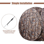 TheLAShop 2-Person Pop Up Hunting Blind Tent Camo w/ Carrying Bag Image