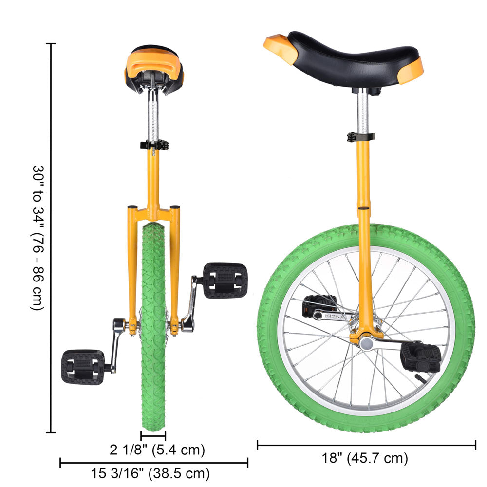 TheLAShop 18 inch Wheel Unicycle Multiple Color TheLAShop