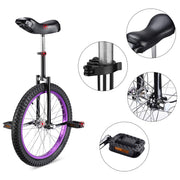 TheLAShop 20 inch Mountain Bike Unicycle Single Wheel Bike Purple Rim Image
