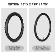 TheLAShop 3ct. Bike Tires & Inner Tubes 16"-24" Options for Trike & BMX, 18x2.125 Image