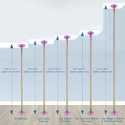 TheLAShop Iridescent Dance Pole Static and Spinning Dance Pole 45mm, 12ft Image