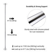 TheLAShop Spinning Static Dance Pole Portable Removable Pole 45mm Image