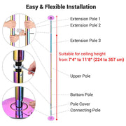 TheLAShop 11.5 ft Pole Spinning Dance Pole for Home Removable 45mm