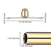 TheLAShop 12ft Brass Pole Spinning & Static Dancing Pole Golden Image