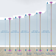 TheLAShop Iridescent Dance Pole Static and Spinning Dance Pole 45mm, 10.8ft Image