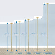 TheLAShop Brass Pole Spinning & Static Dancing Pole Golden, 12ft Image