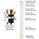 TheLAShop Brass Pole Spinning & Static Dancing Pole Golden Image